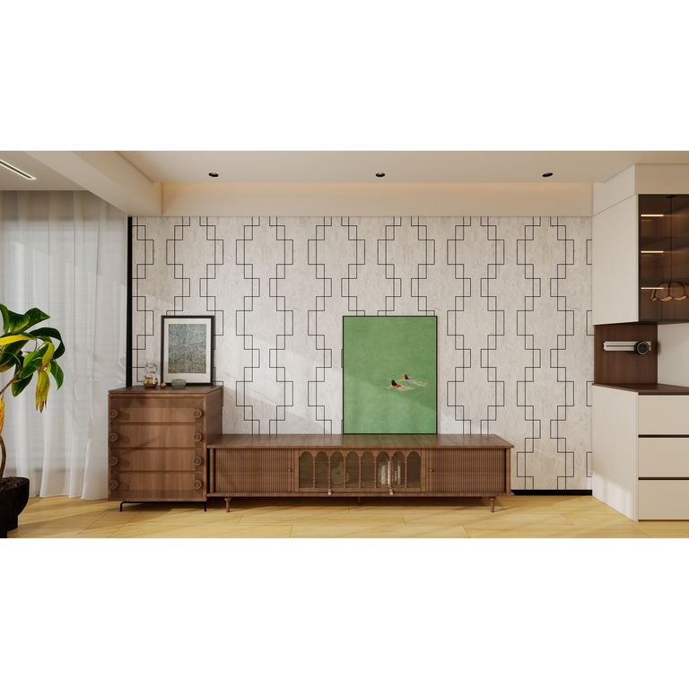OSB blanco con diseño geometrico 9 mm 122x244 cm