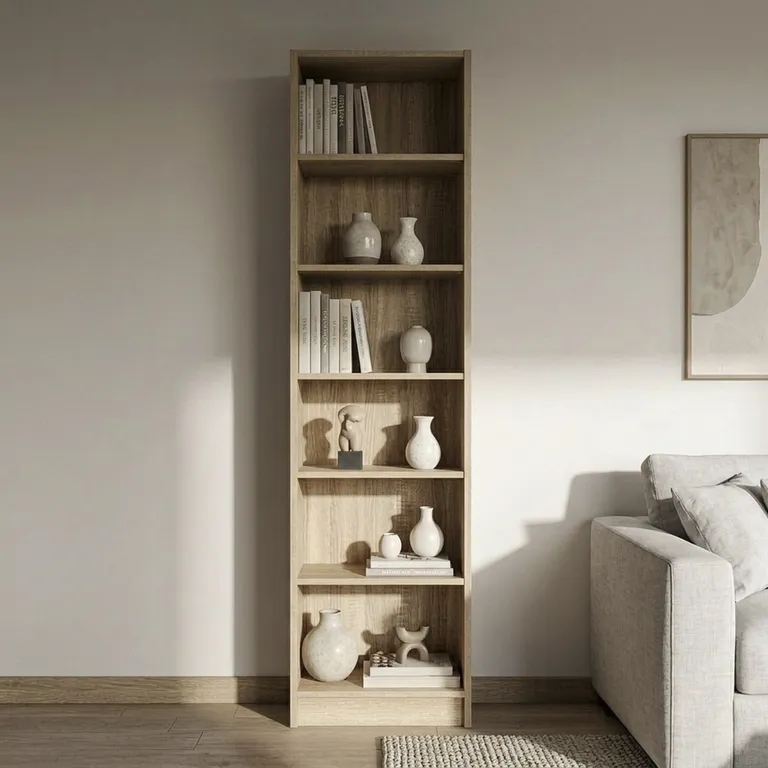 Estante MDF 6 Nivel(es) 40x202x28 cm Roble
