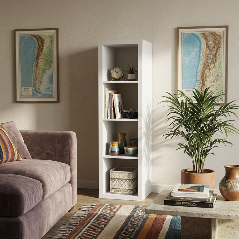 Estante Madera 4 Nivel(es) 41.3x146x39 cm Blanco