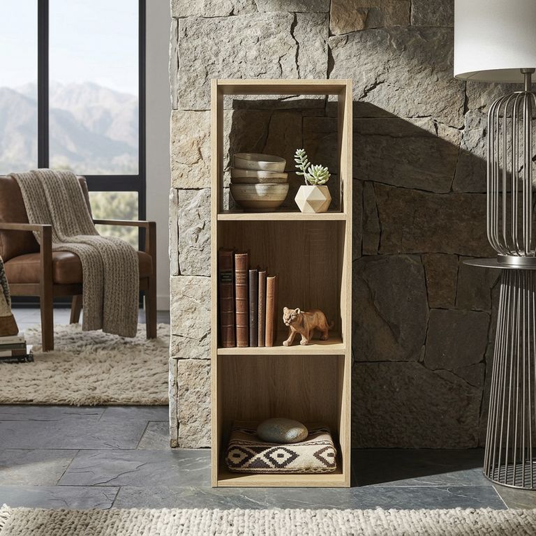Estante Madera 3 Nivel(es) 30x88x29 cm Roble