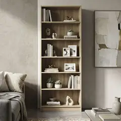 JUST HOME COLLECTION - Estante MDF 6 Nivel(es) 80x202x28 cm Roble