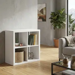 JUST HOME COLLECTION - Estante Melamina 4 Nivel(es) 76x76x39 cm Blanco