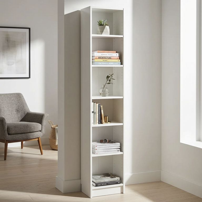 Estante MDF 6 Nivel(es) 40x202x28 cm Blanco