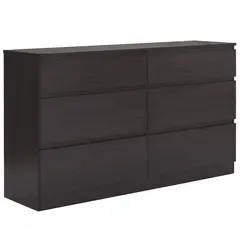 JUST HOME COLLECTION - Cómoda 6 Cajón(es) 140x82x40 cm Wengué