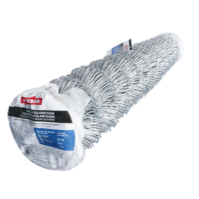 Malla Galvanizada 1,83mm 1,2x25m
