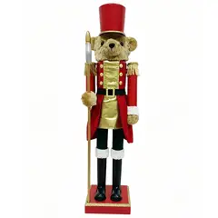 DEAR SANTA - Oso cascanueces de plástico 60 cm