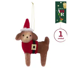 DEAR SANTA - Adorno Perro Gorro Huella de Amor