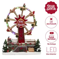 DEAR SANTA - Noria animada iluminada 29.5 cm