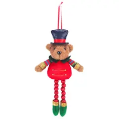 DEAR SANTA - Oso Patas Colgantes 25 cm Rojo