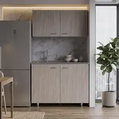 JUST HOME COLLECTION - Mueble de cocina base con cubierta 100 cm Napoles