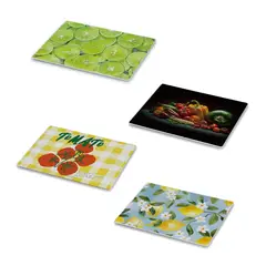JUST HOME COLLECTION - Tabla para Cortar de Vidrio 40x30 cm Diseños Surtidos