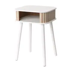 JUST HOME COLLECTION - Mesa Lateral Bruges Blanco 34.5x30x49.5 cm
