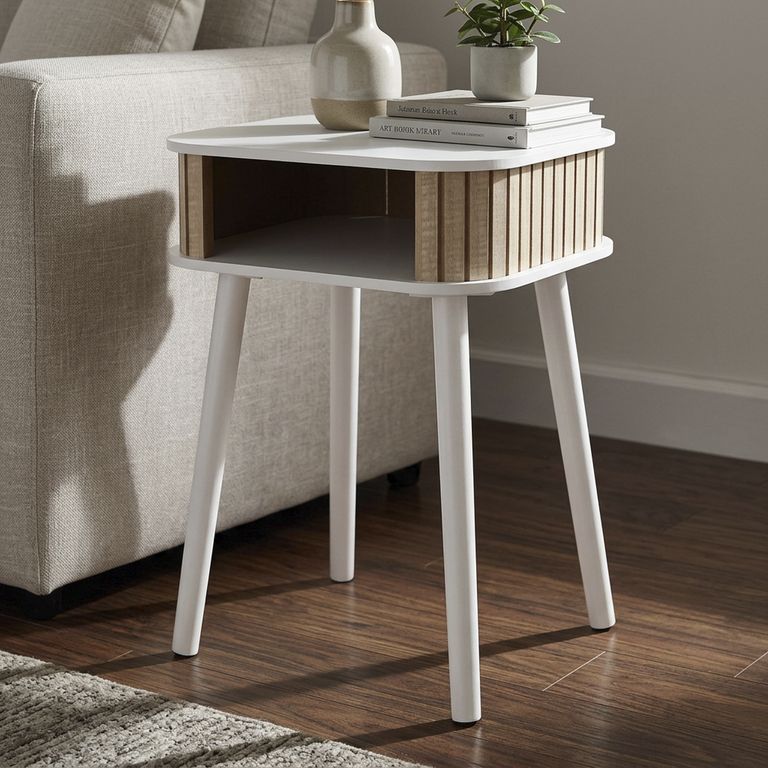 Mesa Lateral Bruges Blanco 34.5x30x49.5 cm