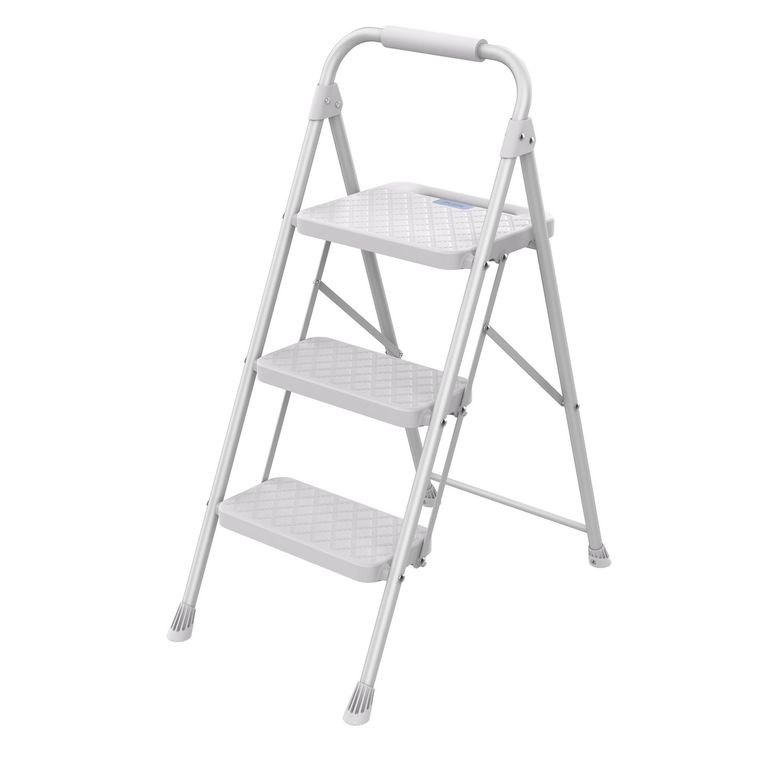 Escalera 3 Peldaños Gris 92x68.5x40.5 cm