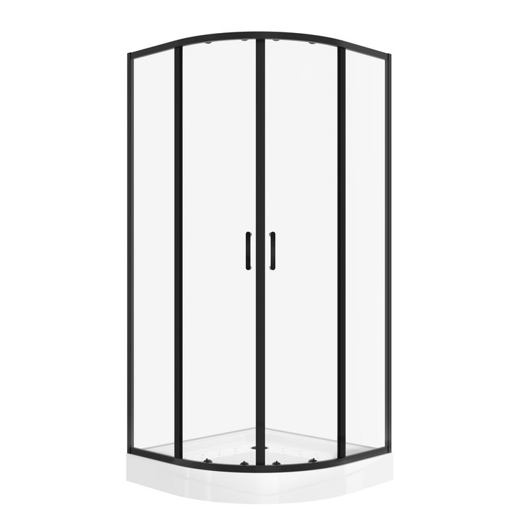 Cabina Curba 80x80x200 cm Negro