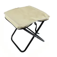KLIMBER - Silla Plegable con Estuche 25x27x23 cm Beige