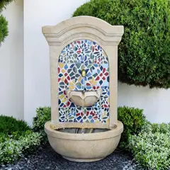 JUST HOME COLLECTION - FUENTE AGUA MOSAICO 42X27X75 Mosaic de Poliresina 75 cm
