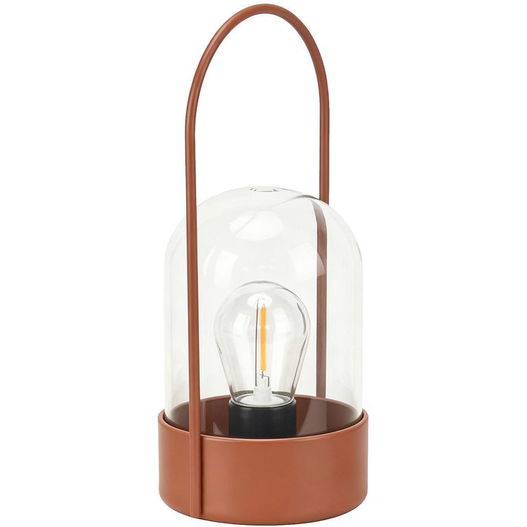 Farol led look vintage café 23cm Café 23.6x9.5 cm