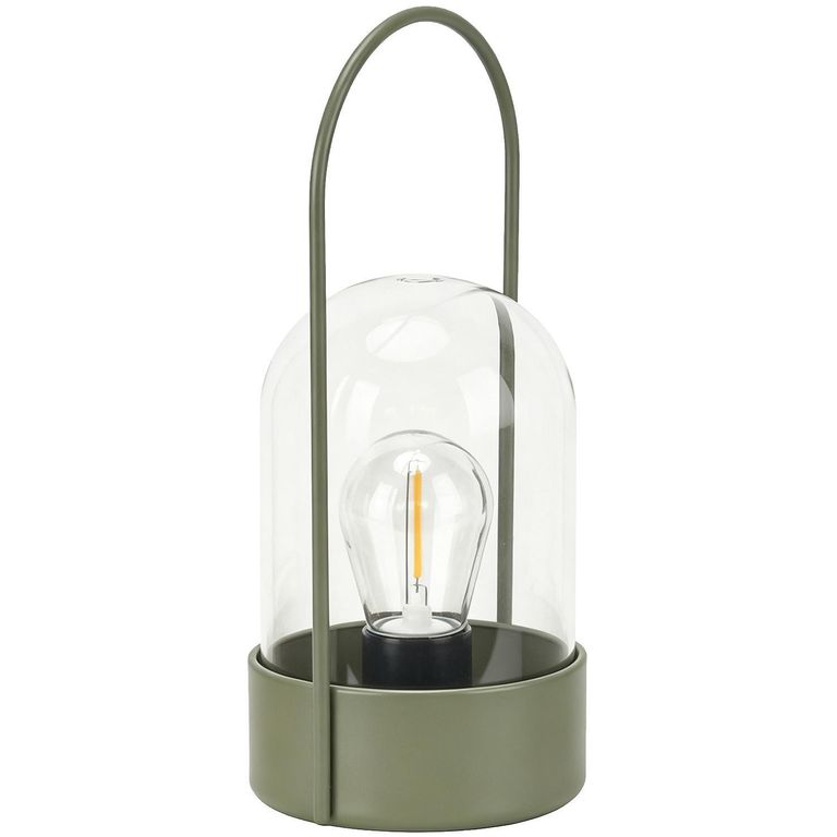 Farol led look vintage verde 23cm Verde 23.6x9.5 cm