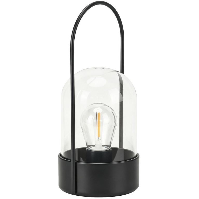 Farol led look vintage negro 23cm Negro 23.6x9.5 cm