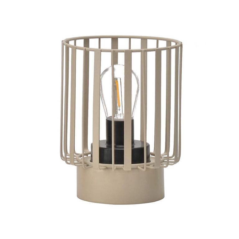 Farol led look metal gris 17cm Gris 13x13 cm