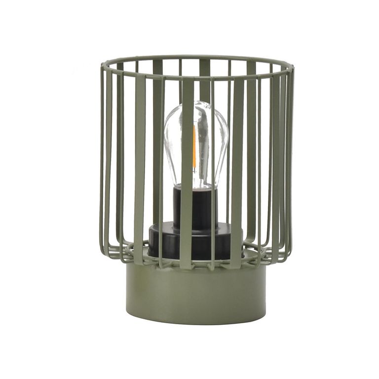 Farol led look metal verde 17cm Verde 13x13 cm