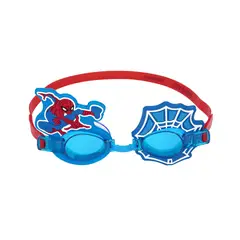 BESTWAY - Lentes de natación Spiderman PVC Celeste, Rojo