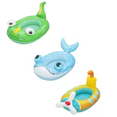 BESTWAY - Flotador inflable Bebe tipo bote Multicolor 90x60x50 cm