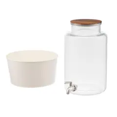 JUST HOME COLLECTION - Dispensador de Vidrio 7.5 l Con Soporte Transparente