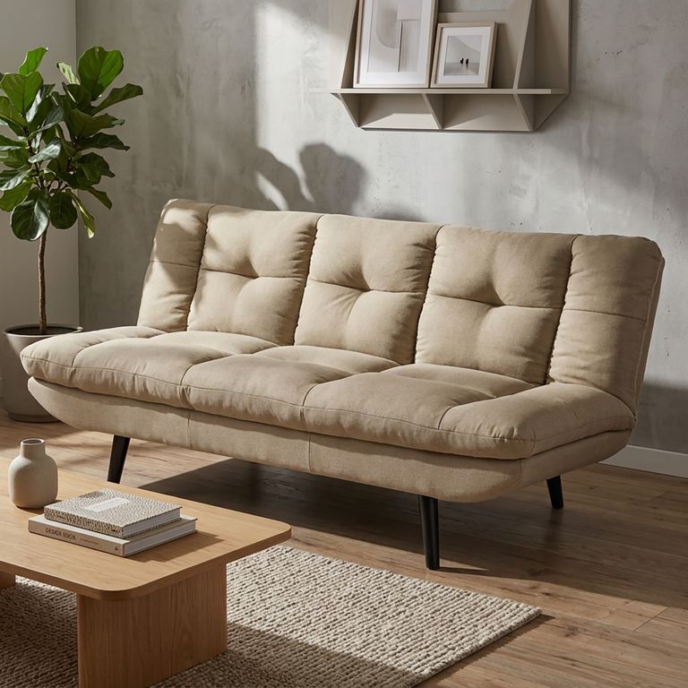 Futón sofá Reine Beige 185x93x81 cm