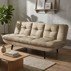 JUST HOME COLLECTION - Futón sofá Reine Beige 185x93x81 cm
