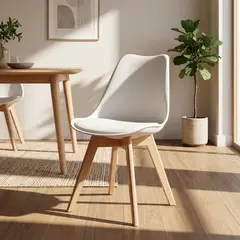 JUST HOME COLLECTION - Set 2 Sillas Copper Blanco 77x42x50 cm