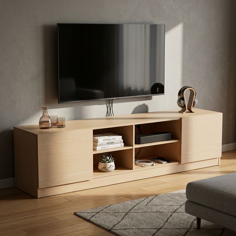 Mesa TV 65 " Café 180x43x40 cm
