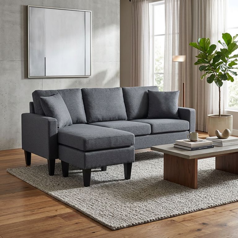 Sofá Seccional 4 cuerpos Colmar 185x87x124 cm Gris