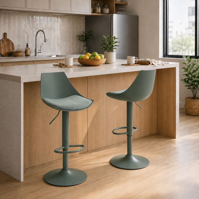 Set 2 Sillas Ethan Verde 104x38x47 cm