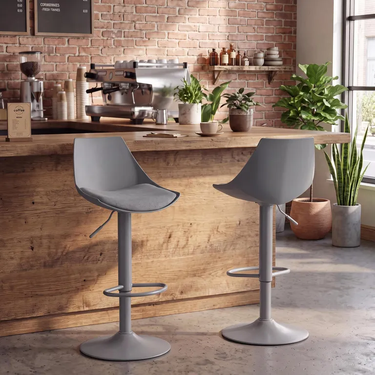 Set 2 sillas Ethan Gris 104x38x47 cm