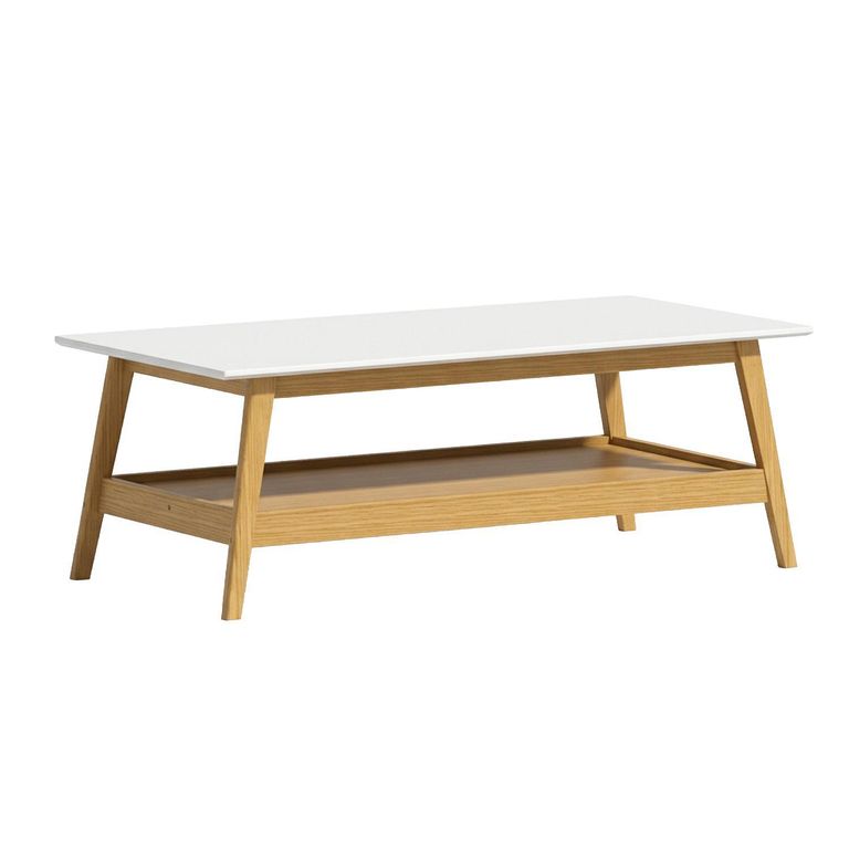 Mesa de Centro Oslo Blanco/Café 120x60x43 cm