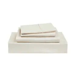 JUST HOME COLLECTION - Sabana Bambu 2 plazas 300 Hilos Beige
