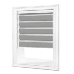 CASA BONITA - Cortina Roller Duo Zebra Dia Noche Gris 100X200