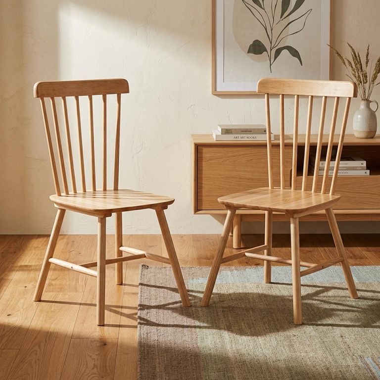 Set 2 Sillas Windsor Madera 88x45x46 cm
