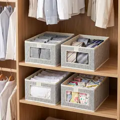JUST HOME COLLECTION - Set 4 Cajas 40.6x17.8x28 Beige