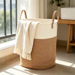 JUST HOME COLLECTION - Cesto Organizador 37x53x30 cm 57 l Beige