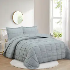 JUST HOME COLLECTION - Quilt 2 plazas Liso Gris
