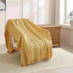 JUST HOME COLLECTION - Manta Boho Queen Amarillo