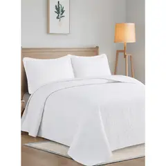 JUST HOME COLLECTION - Quilt King Portugal Blanco