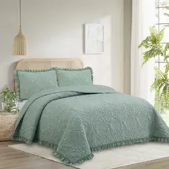 JUST HOME COLLECTION - Quilt King Liso Verde
