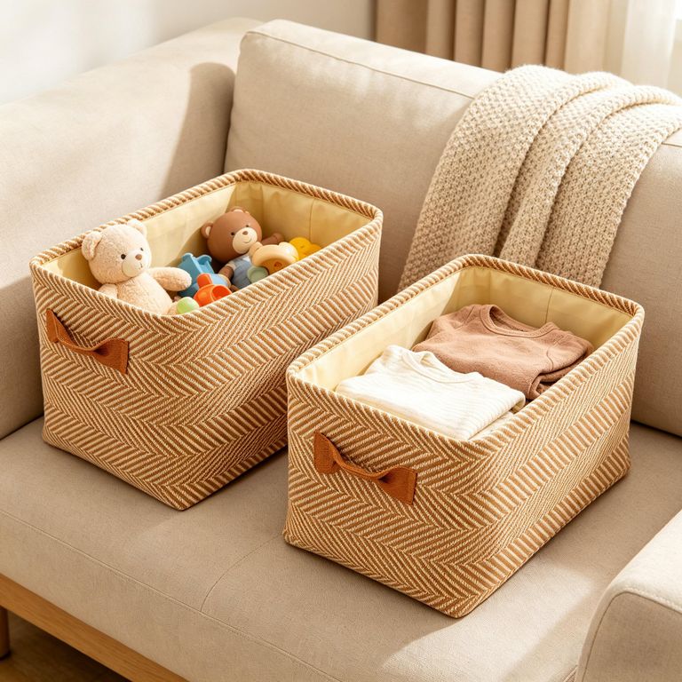 Set 2 Canastos 40x24x29 cm Beige