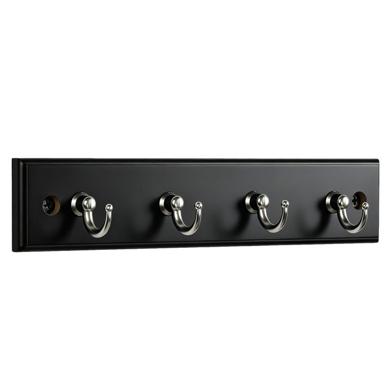 Percha 4 Ganchos Zinc Negro
