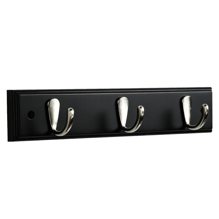 Percha 3 Ganchos Zinc Negro