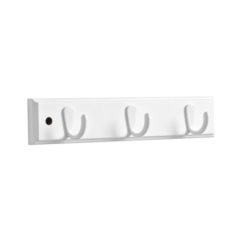 Percha 3 Ganchos Zinc Blanco